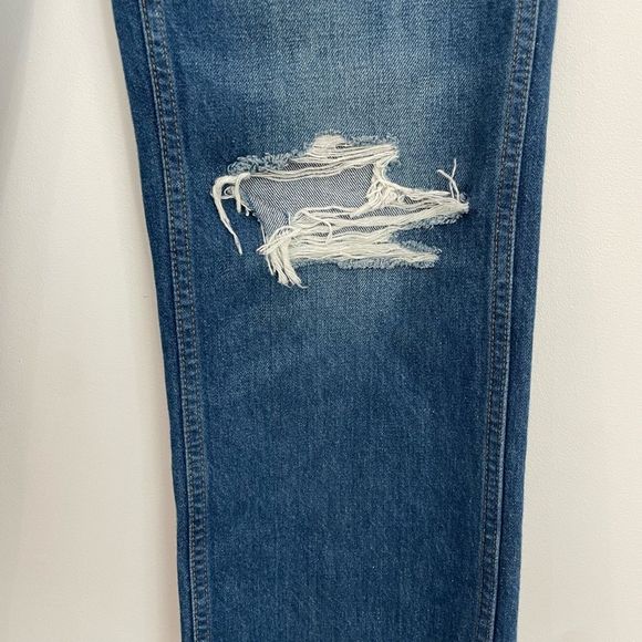 RE/DONE 90s High Rise Loose Jeans Destroyed Broken Blue - Picture 10 of 12